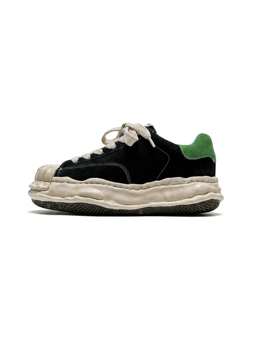 Green Shell-Toe Platform Sneakers