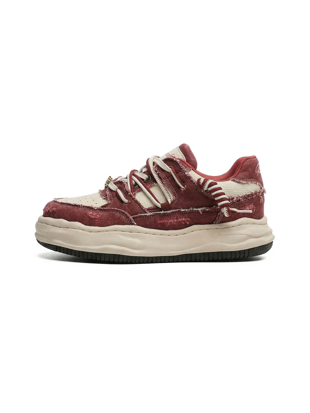 Washed Denim Dual-Lace Sneakers - Skipkicks
