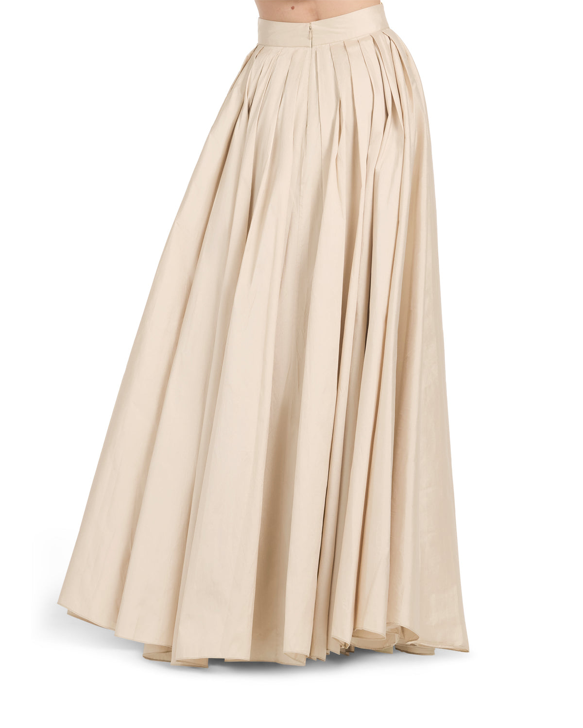 Soft Taffeta Ballgown Skirt In Champagne