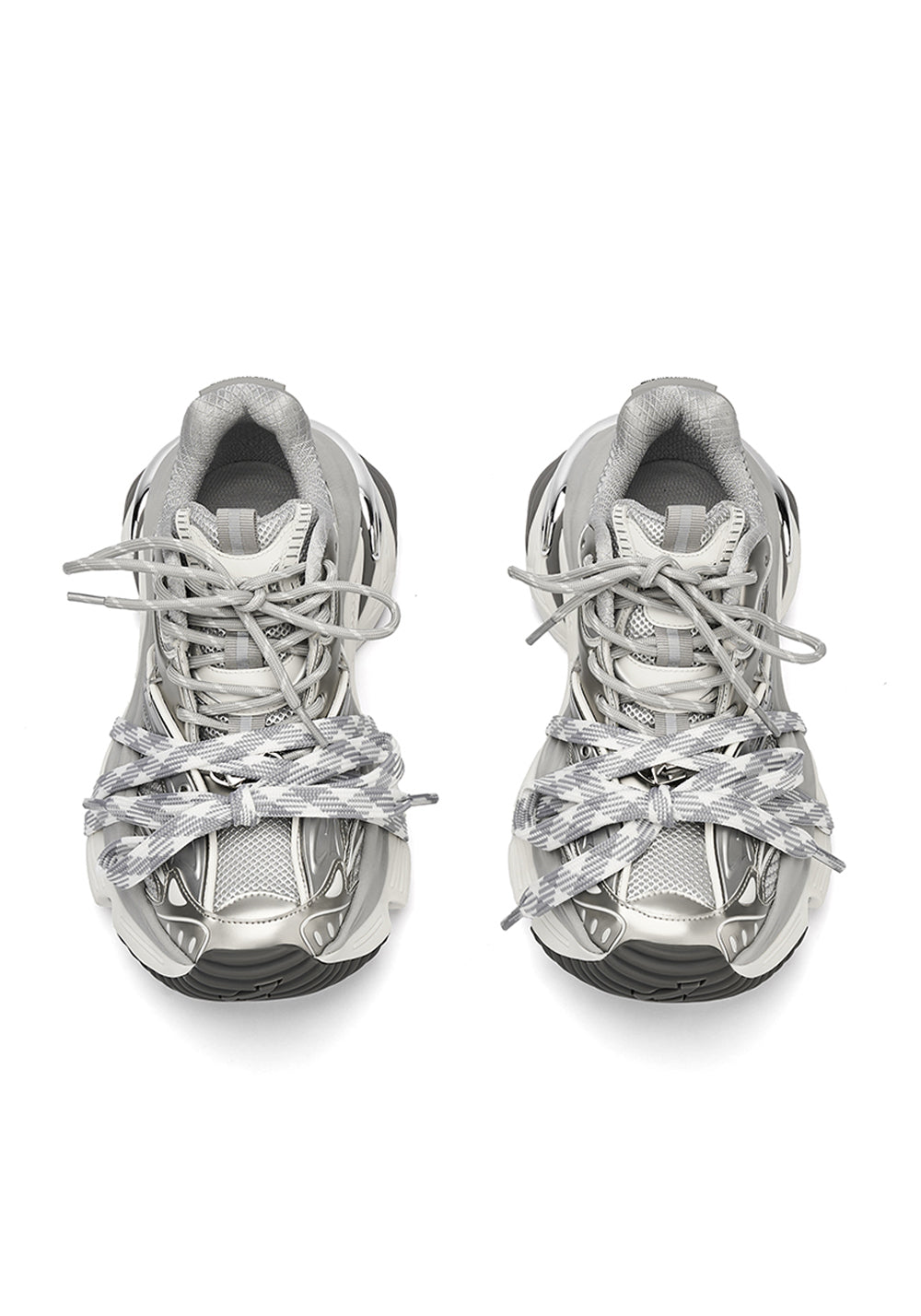Silver Power Platform Sneakers - Skipkicks