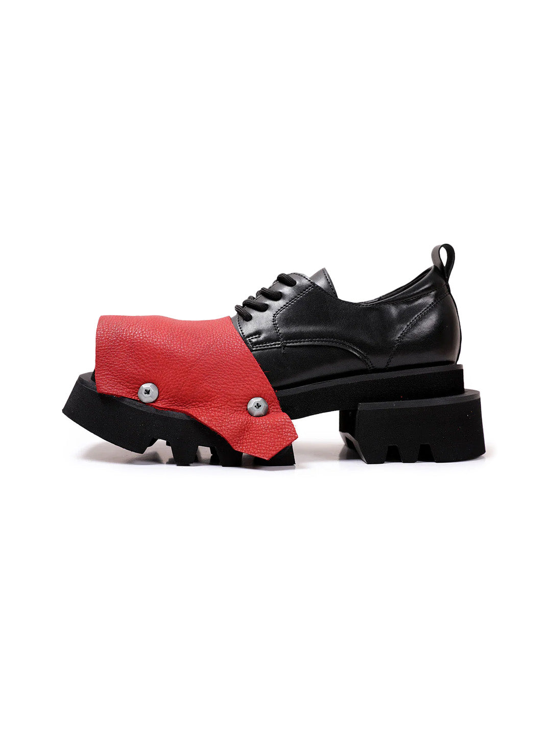 Black Trendy Square-Toe Derby Shoes - Skipkicks