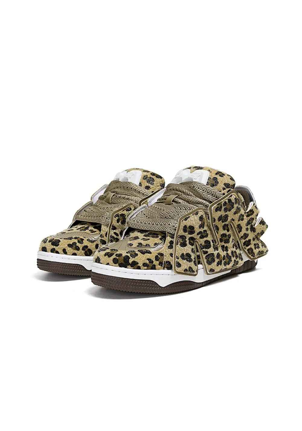 Leopard Low-Top Skate Sneakers