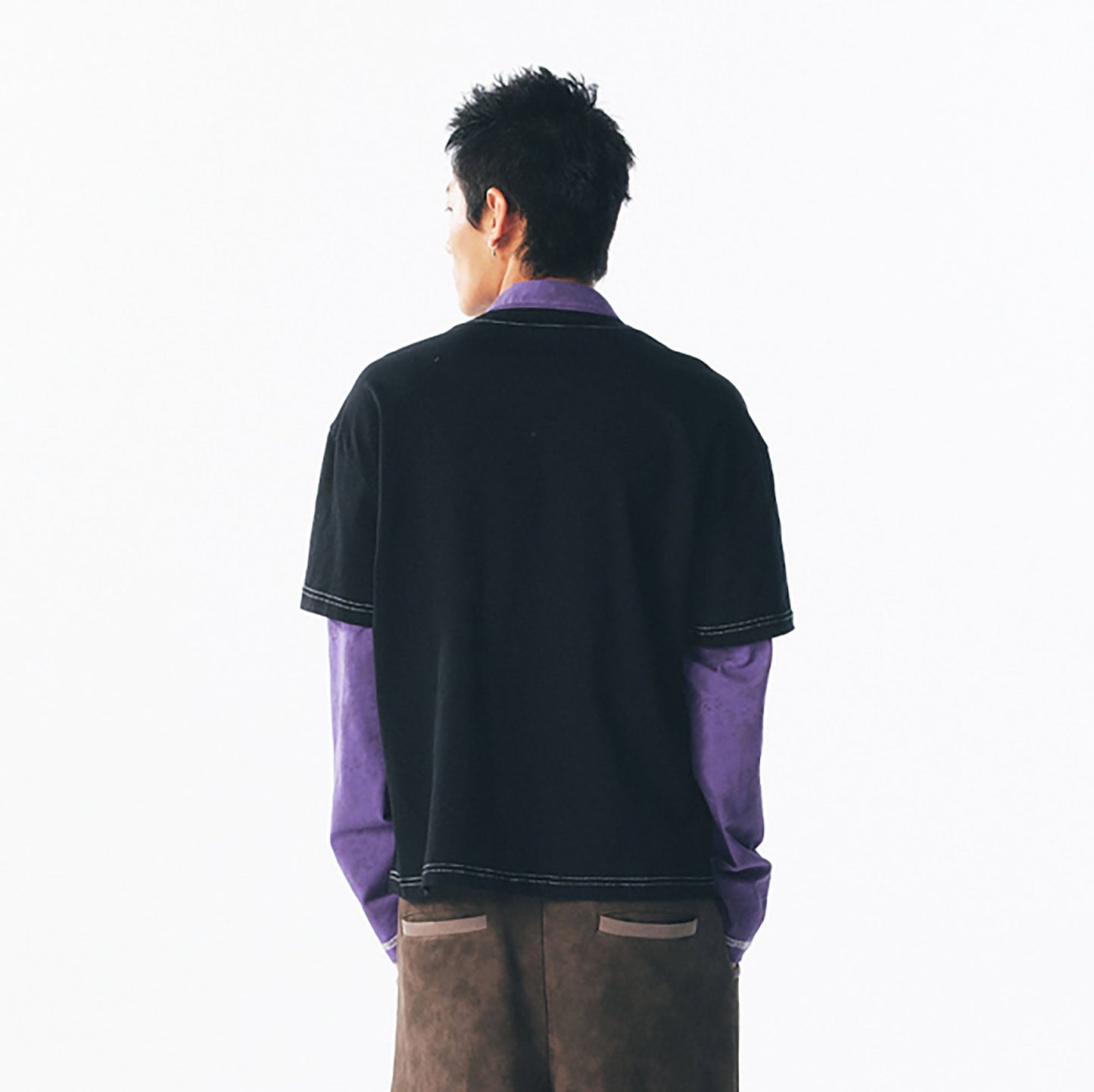 Layered Retro Graphic Long Sleeve Tee