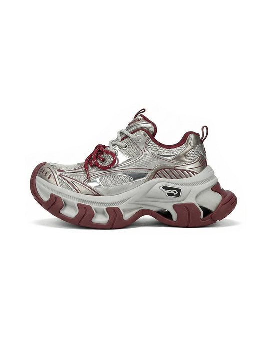 Red Papillon Platform Sneakers