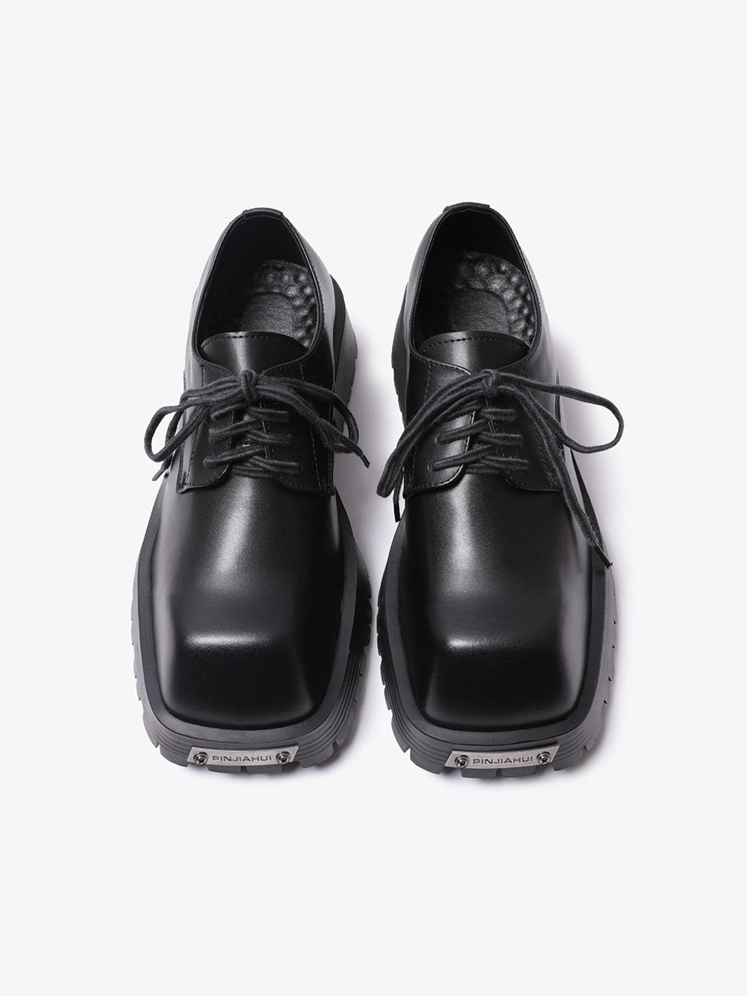 Black Classic Leather Derby Shoes
