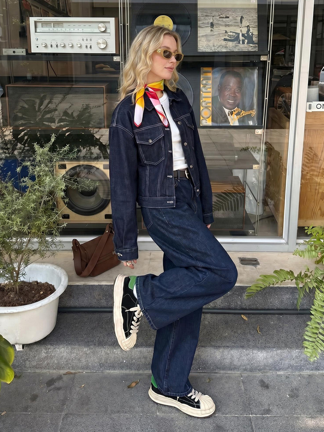 Green Shell-Toe Platform Sneakers
