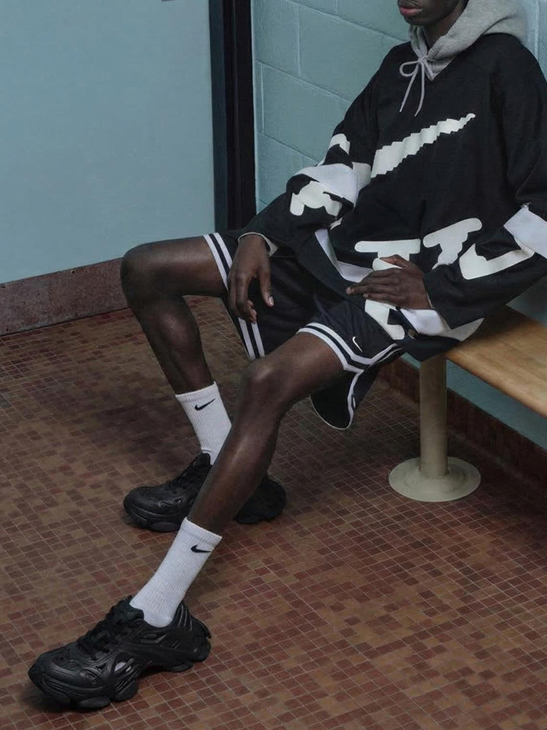 Black Time-Space Platform Clog Sneakers - Skipkicks