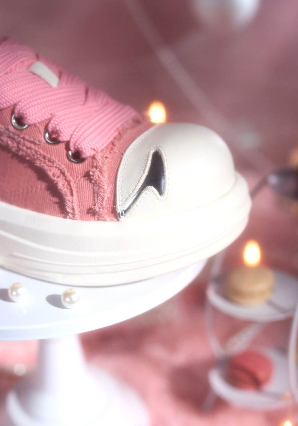 Pink Beluga Platform Skate Sneakers - Skipkicks