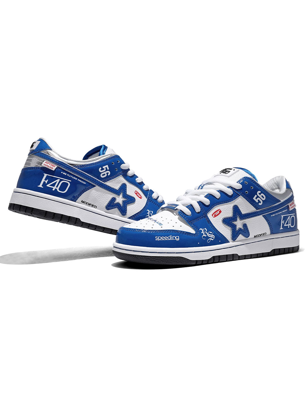 Electric Blue Retro Platform Sneakers - Skipkicks