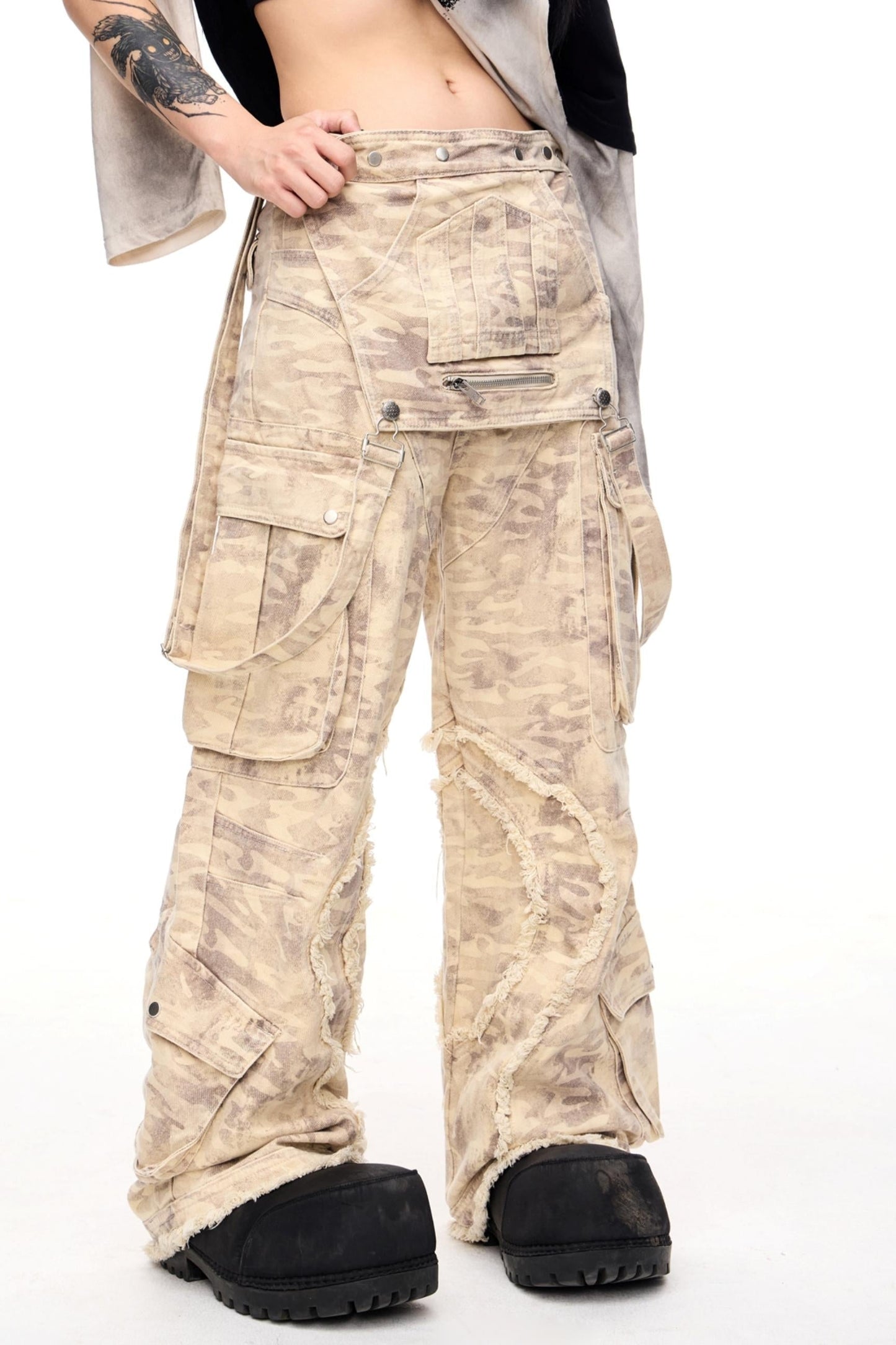 Men's Retro Straight-Leg Cargo Pants for Effortless Style