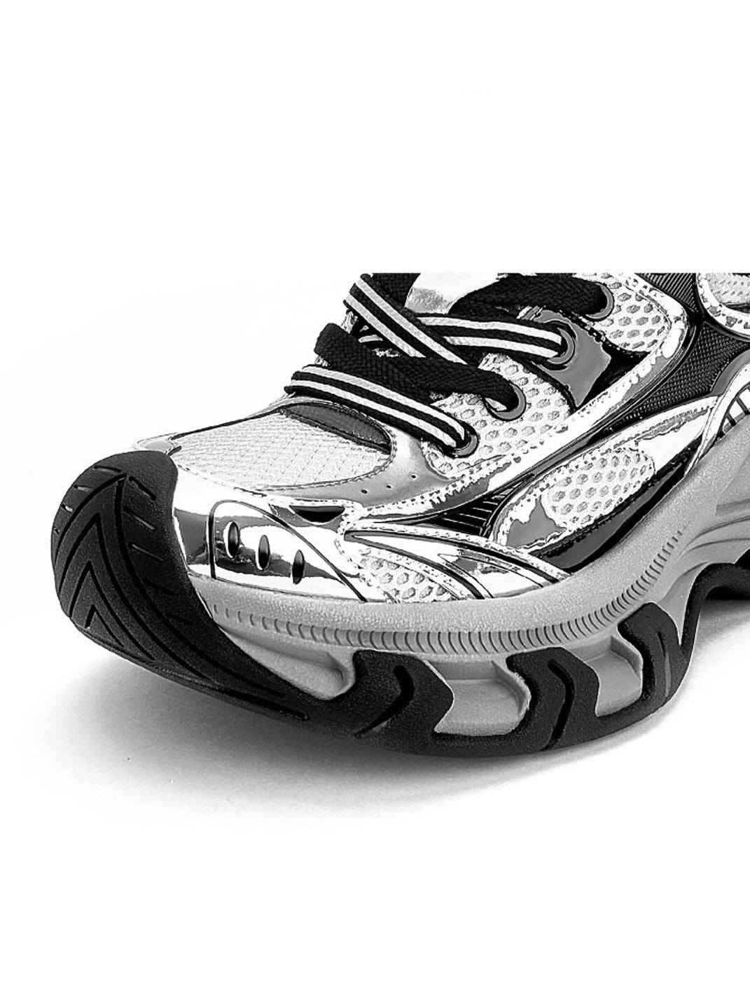 Gray-Teal Papillon Platform Sneakers