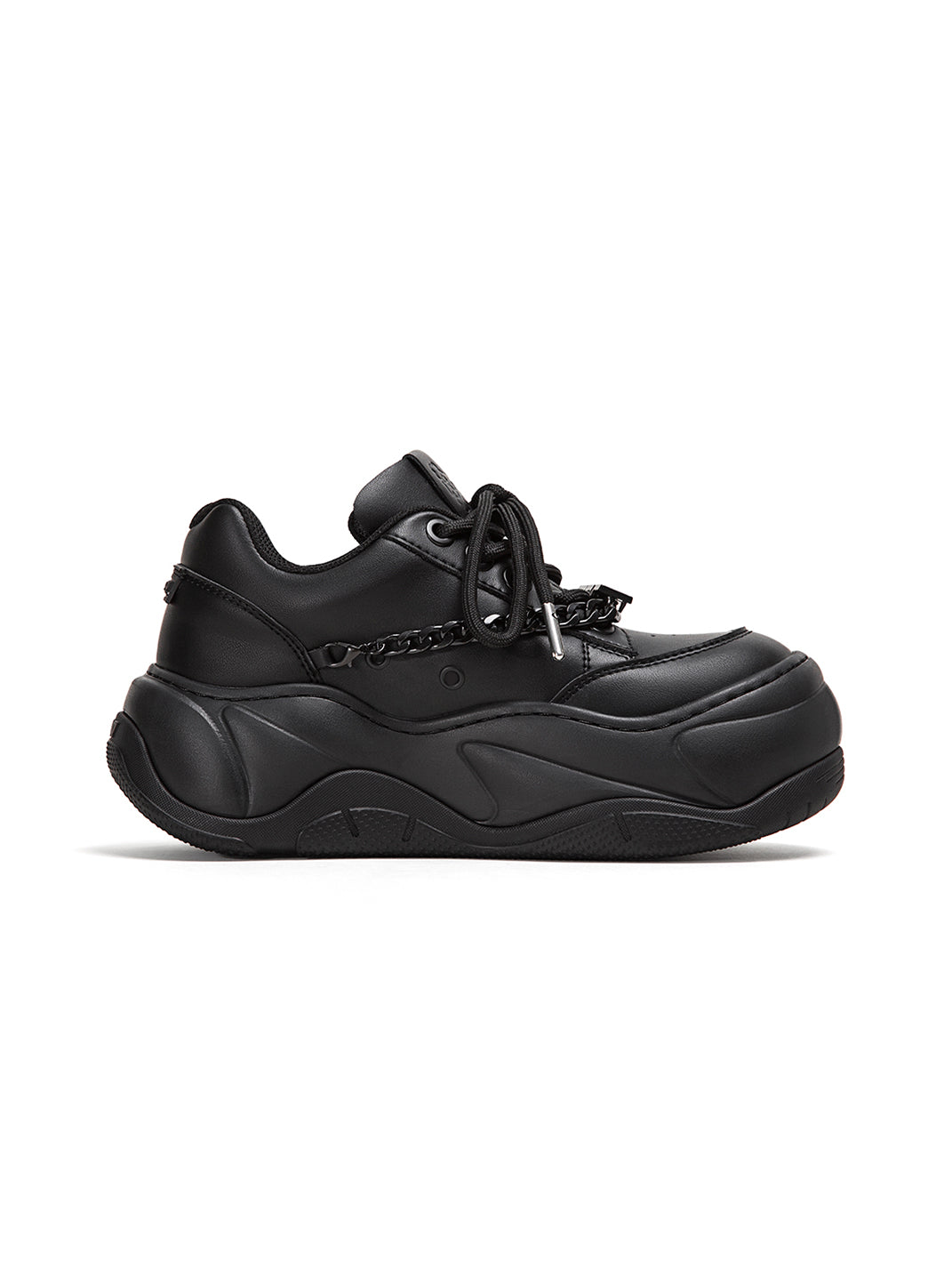 Black WiFi 2.0 Detachable Chain Chunky Sneakers - Skipkicks