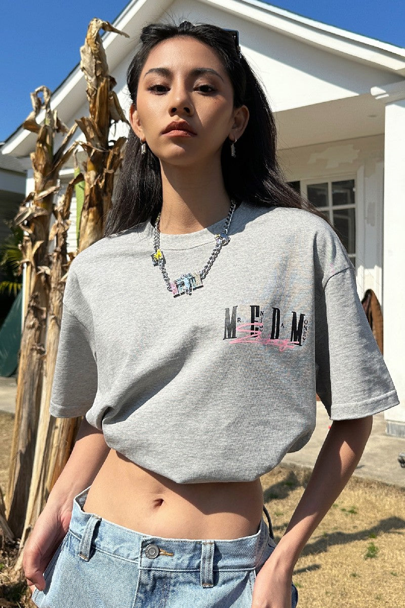 Tee With Logo Print