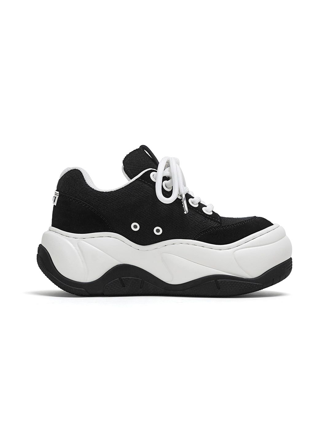 Black WiFi 2.0 Wave Canvas Platform Sneakers - Skipkicks