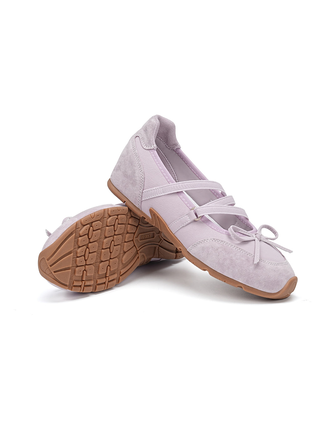 Mary Jane Ballet Sneakers With Bow Detail