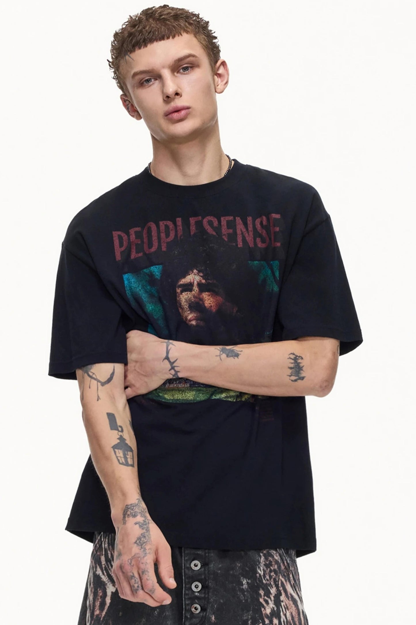 Men's Retro Distressed Cotton Tee