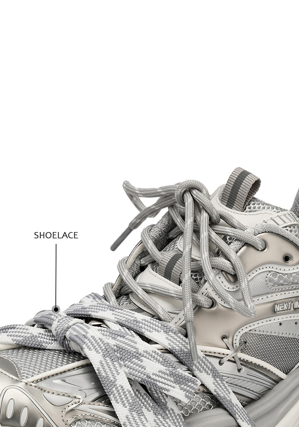 Silver Power Platform Sneakers - Skipkicks