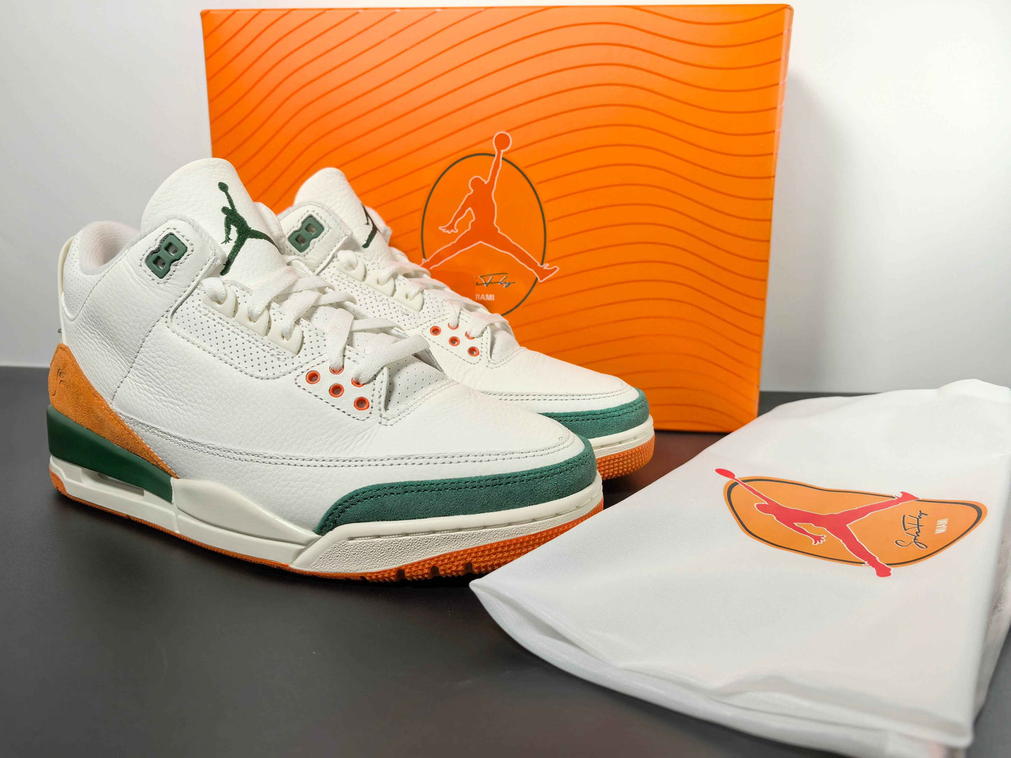 Miami Labor Edition Retro 3 - Limited Artisan Streetwear High-Tops
