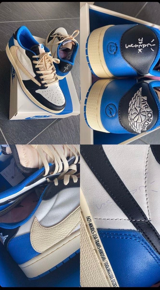 Custom Air Jordan 1 Low Fragment x T-Scott - DM7866-140 SneakerNational