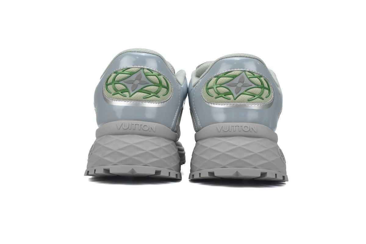 Custom LV Discovery Lace Up White Silver Green