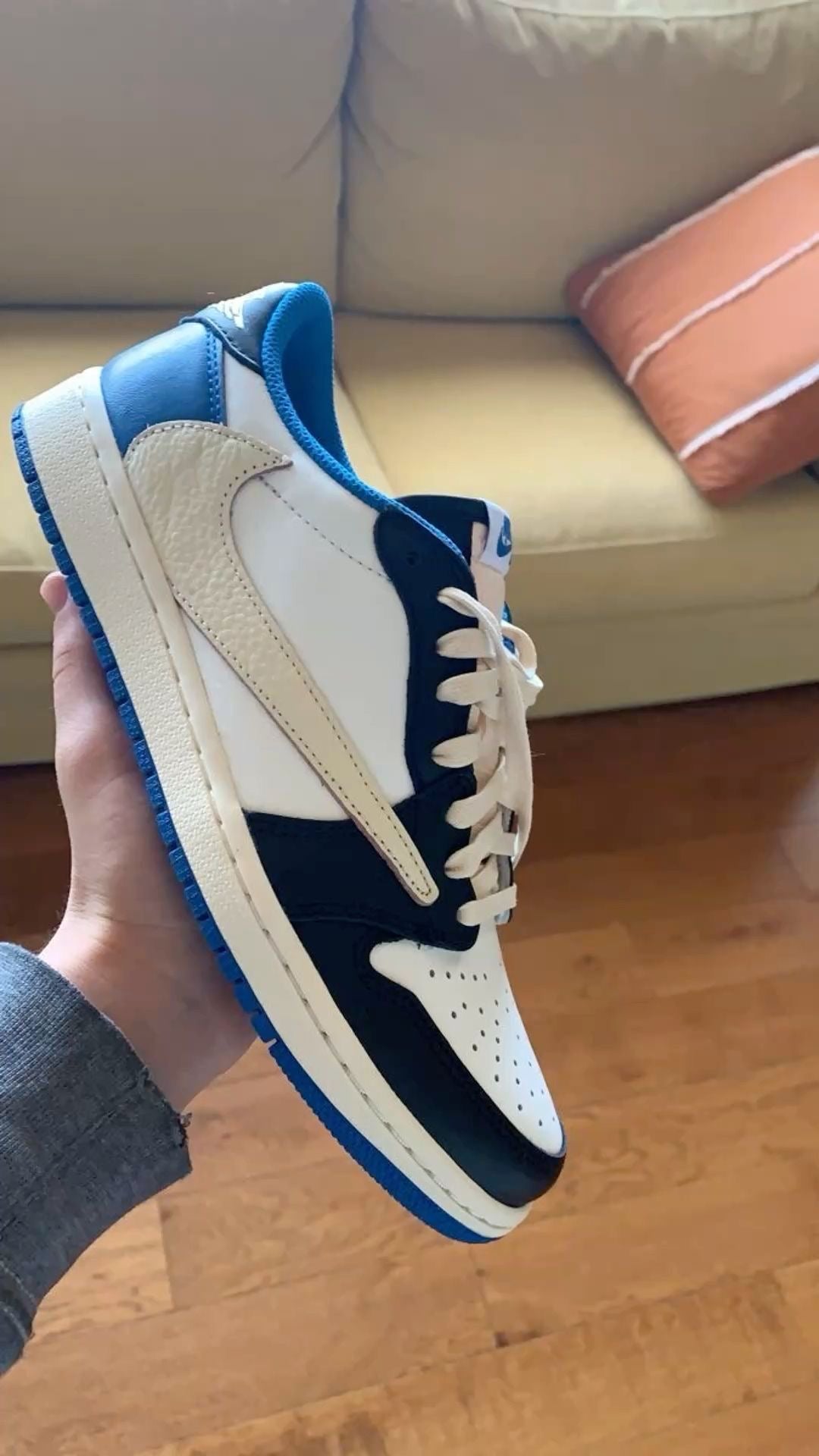 Custom Air Jordan 1 Low Fragment x T-Scott - DM7866-140 SneakerNational
