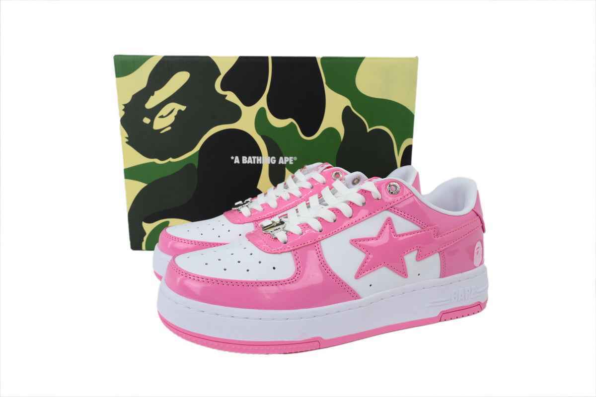 BATHING APE Peach Red/ White