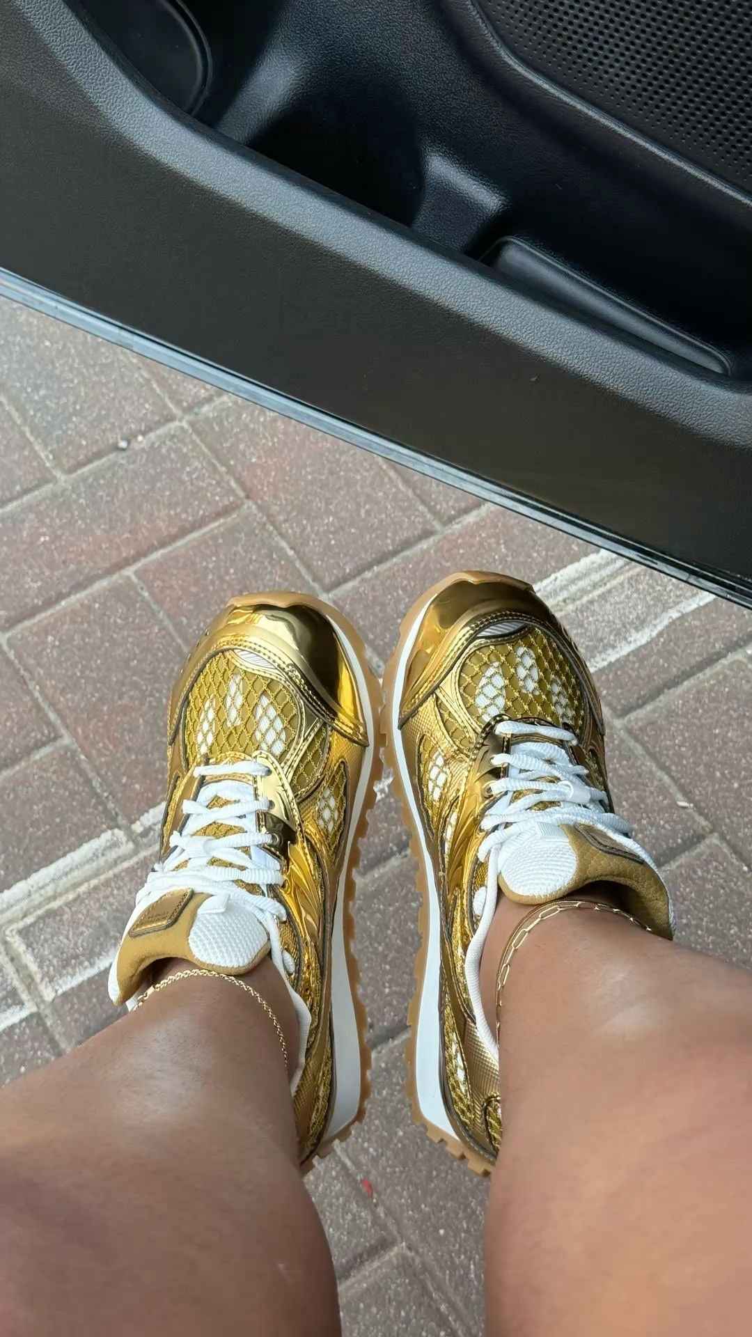 Bottega Veneta Orbit Gold Sneakers