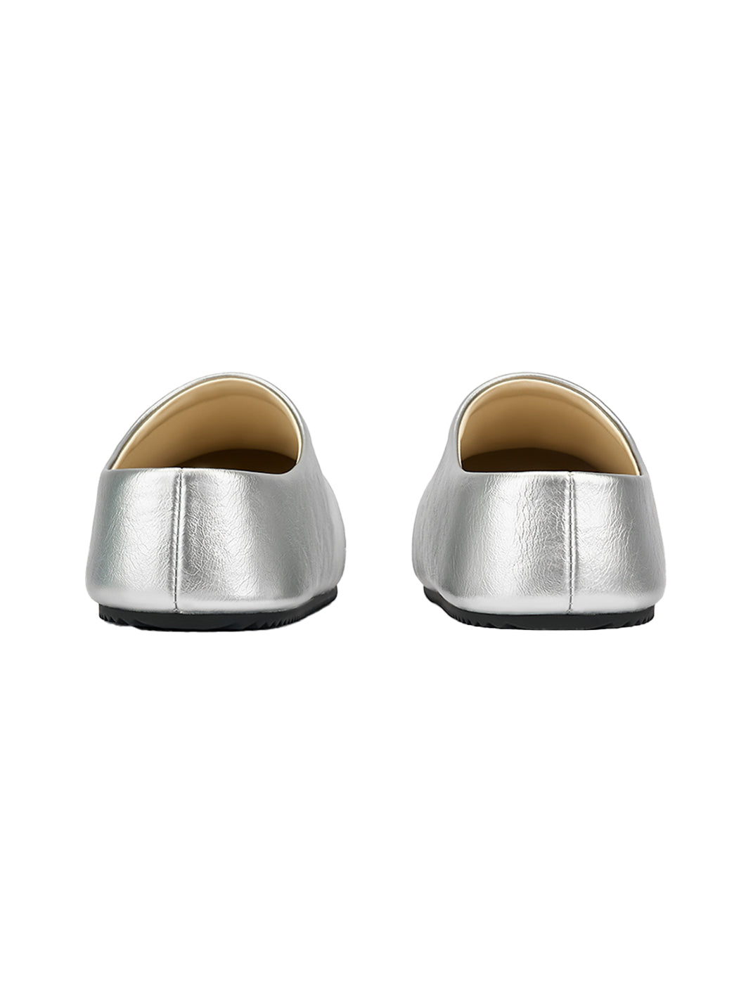 Silver Chunky Slip-On Mule Sandals - Skipkicks