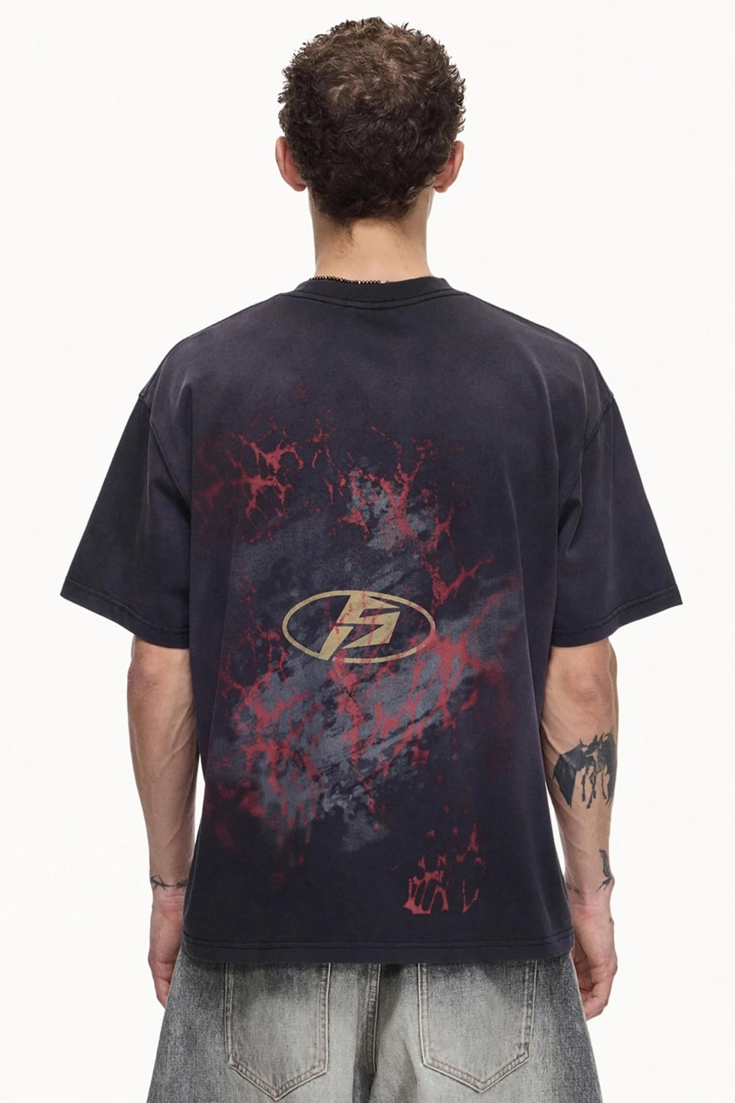 Men's Retro Distressed Cotton T-Shirt