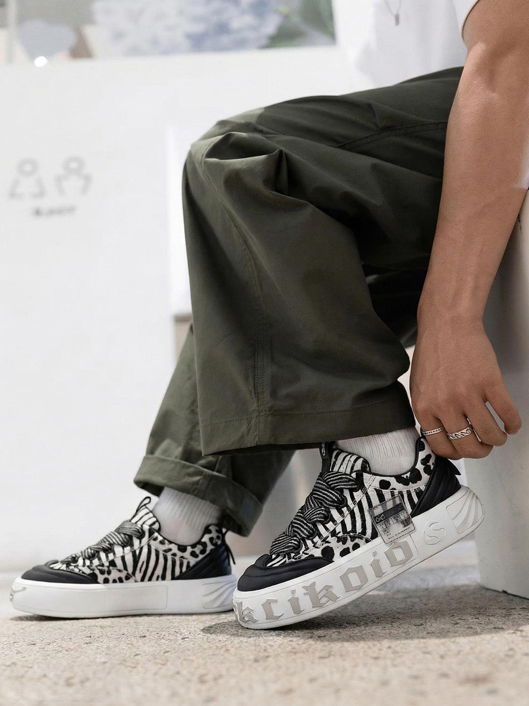 Leopard Animal-World Chunky Skate Sneakers - Skipkicks