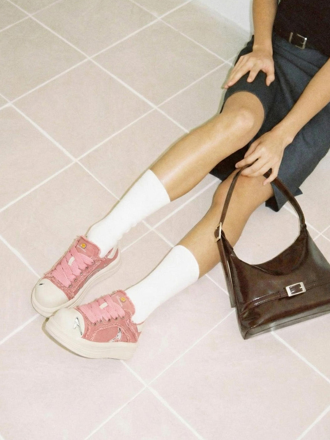 Pink Beluga Platform Skate Sneakers - Skipkicks