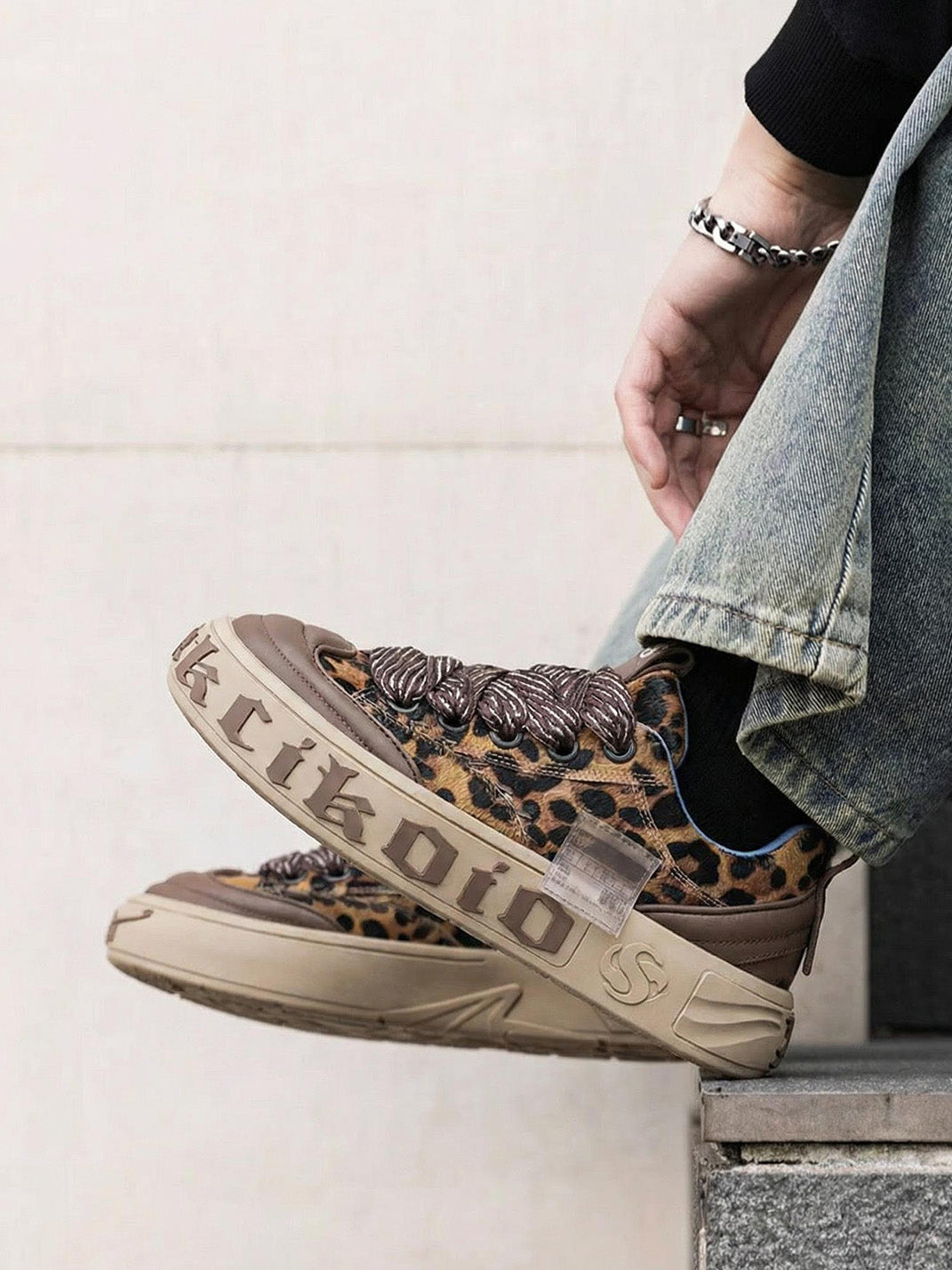 Leopard Animal-World Chunky Skate Sneakers - Skipkicks