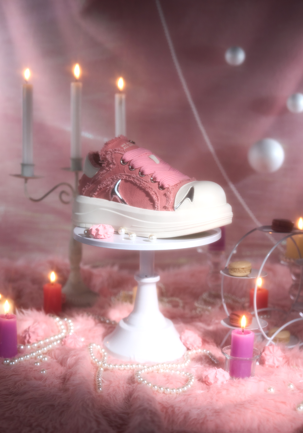 Pink Beluga Platform Skate Sneakers - Skipkicks