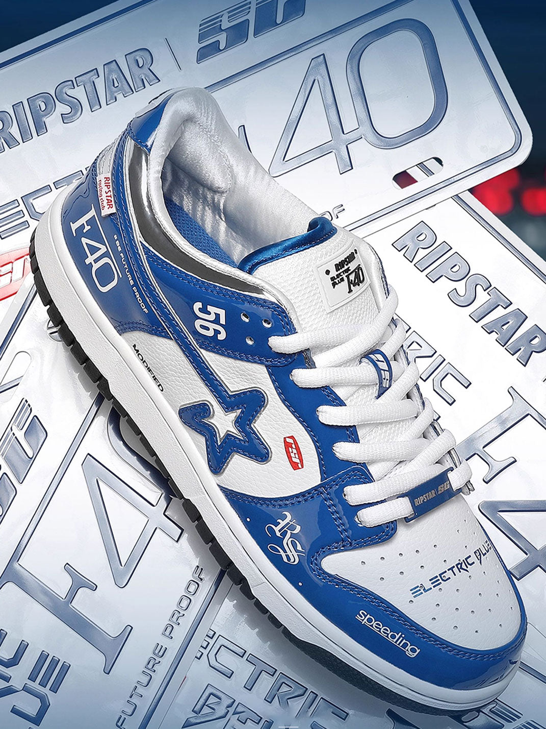 Electric Blue Retro Platform Sneakers - Skipkicks