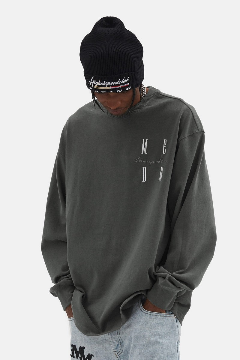 Basic Long Sleeve Tee With Logo