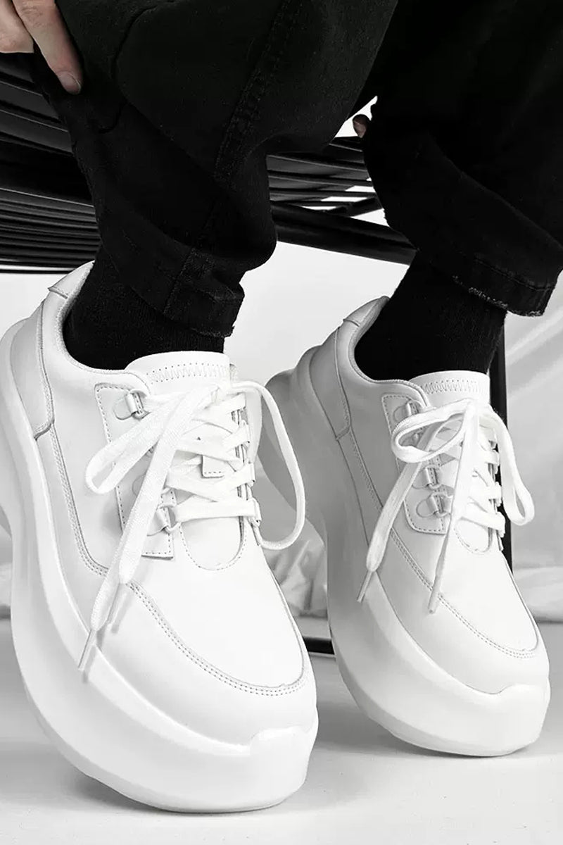 Platform Lace-Up Sneakers - Skipkicks