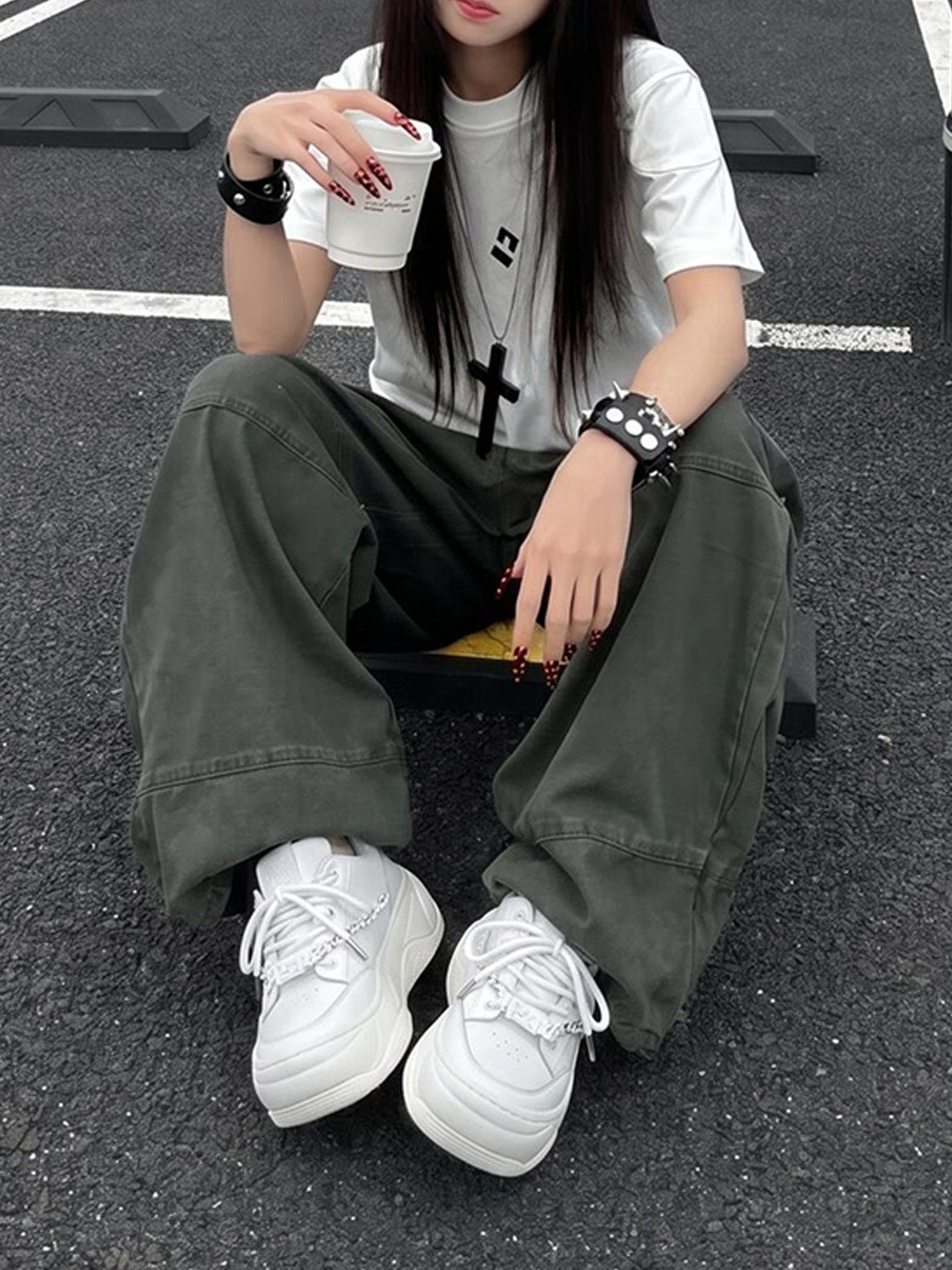 Black WiFi 2.0 Detachable Chain Chunky Sneakers - Skipkicks