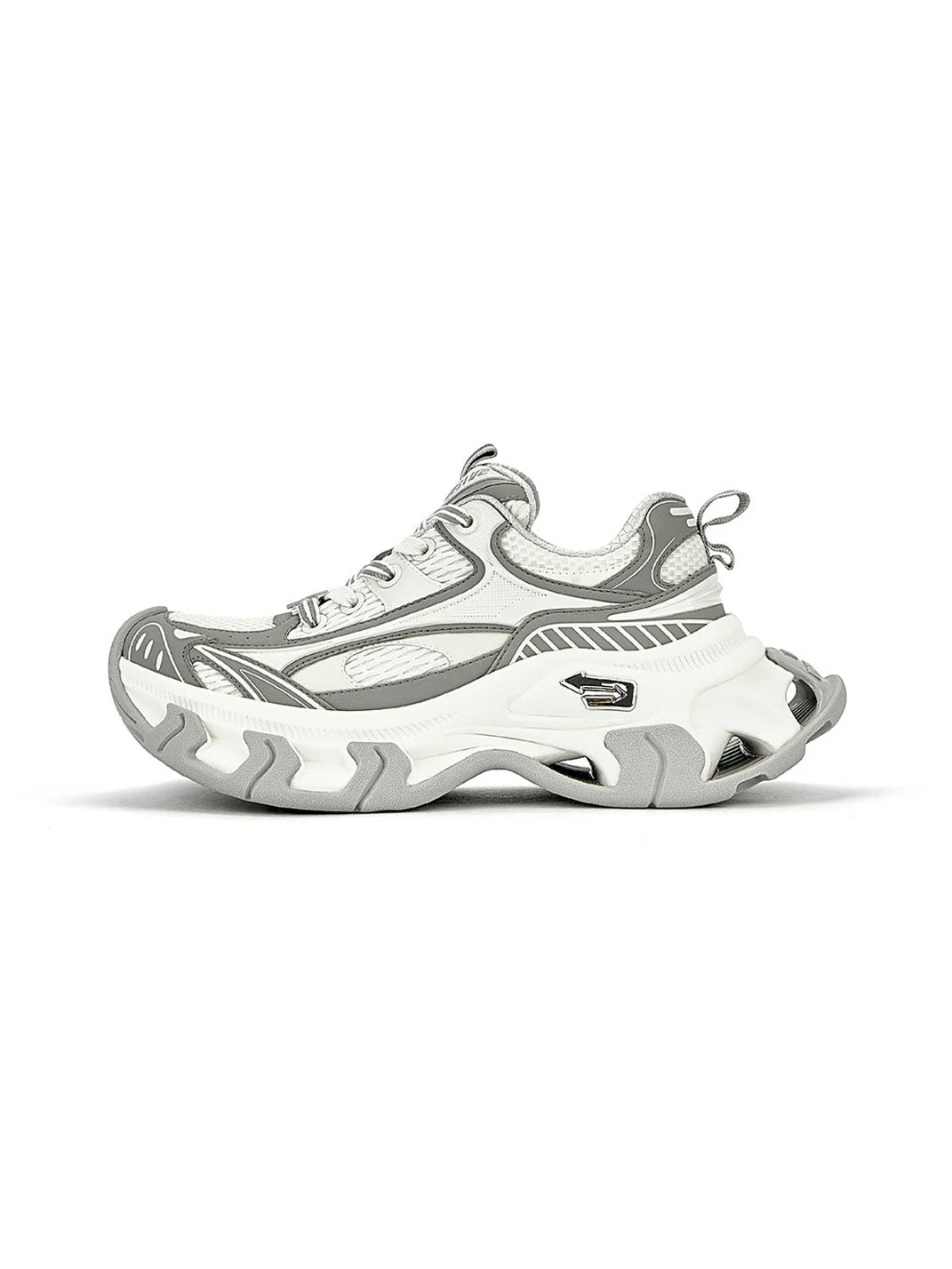 Gray-Teal Papillon Platform Sneakers