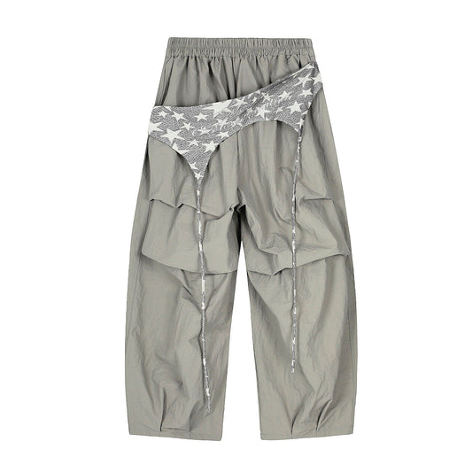 Star Overlay Layered Cargo Pants