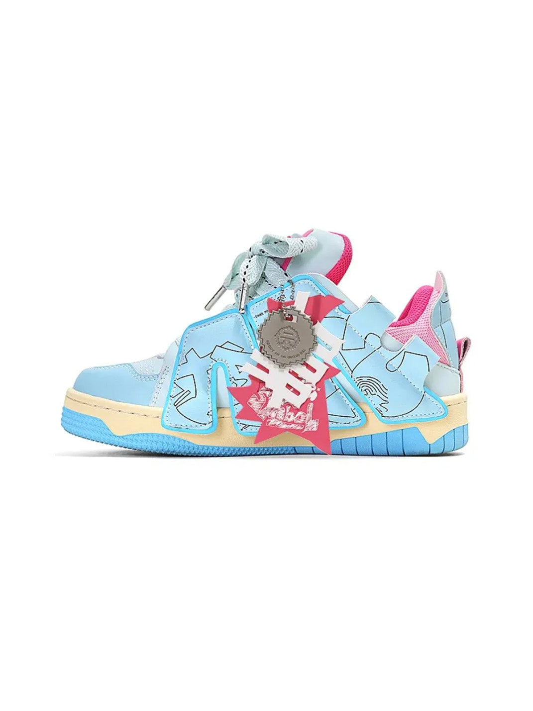 Blue Whirlwind Duotone Skate Sneakers - Skipkicks