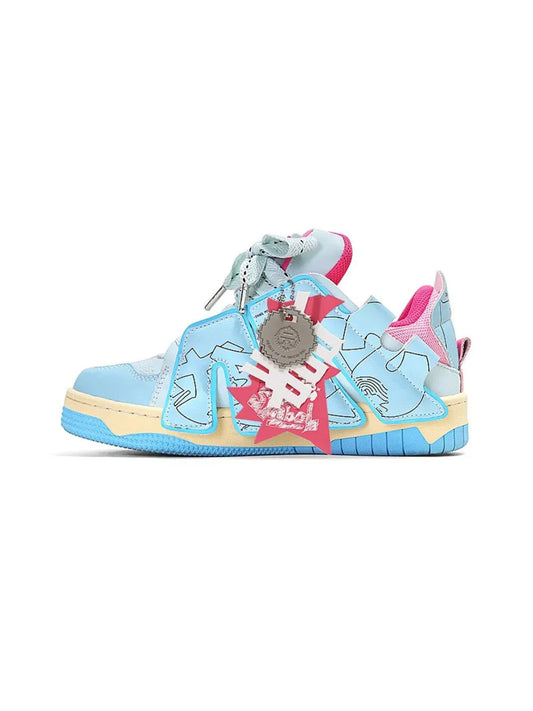 Blue Whirlwind Duotone Skate Sneakers - Skipkicks