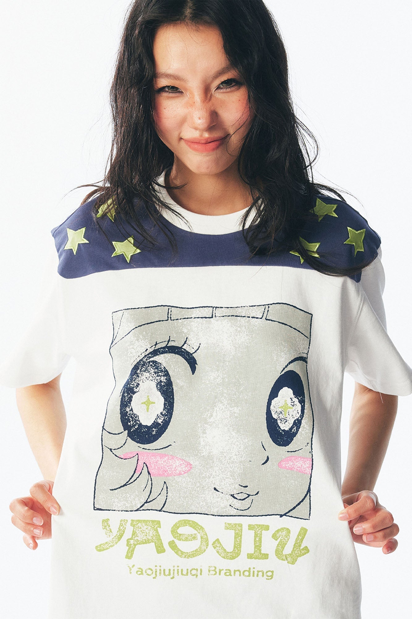 Star Shoulder Graphic Cotton Tee