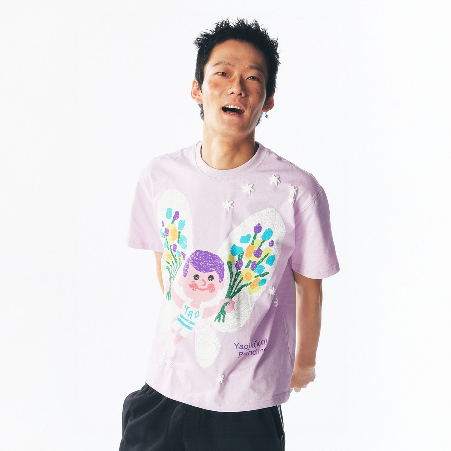 Pastel Butterfly Graphic Cotton Tee