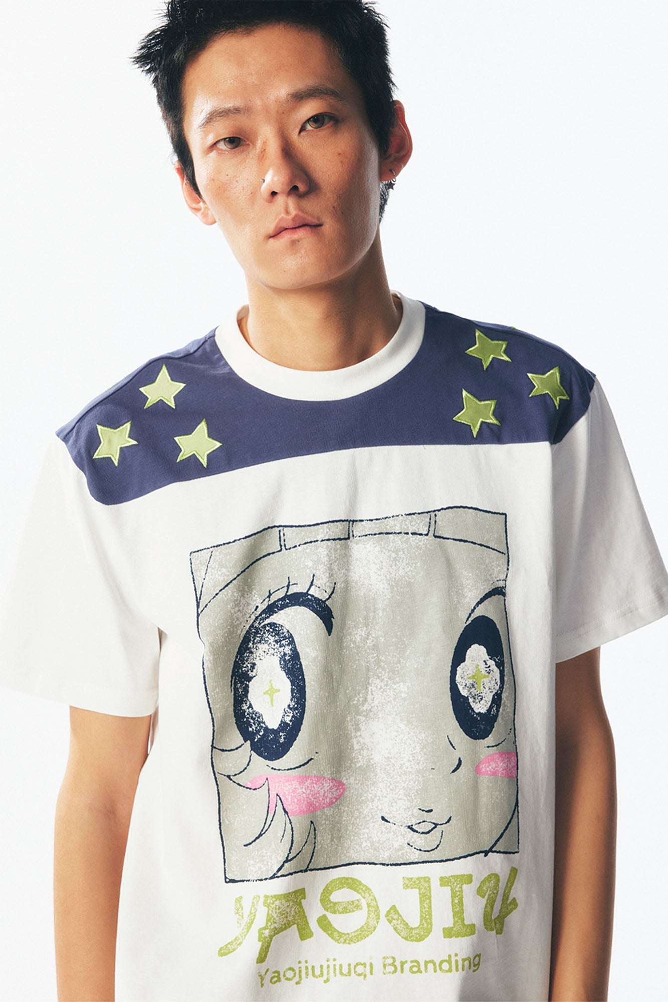 Star Shoulder Graphic Cotton Tee