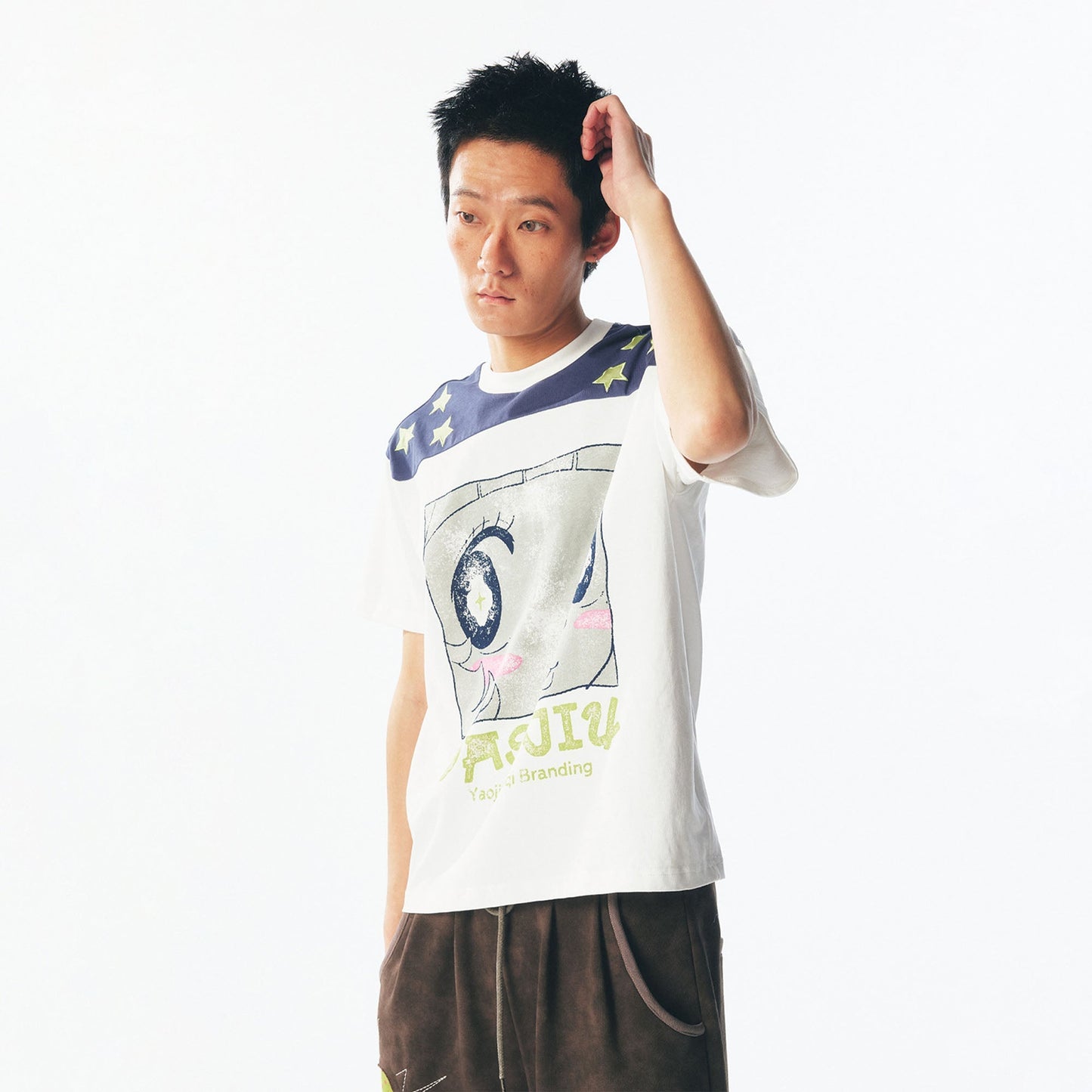 Star Shoulder Graphic Cotton Tee