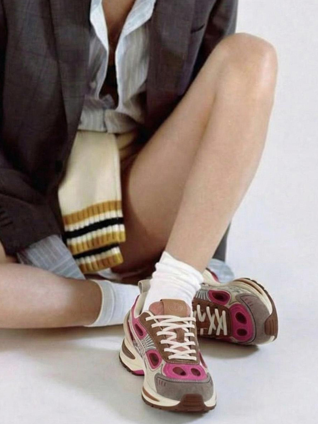 Color-Block Chunky Platform Running Sneakers - Skipkicks
