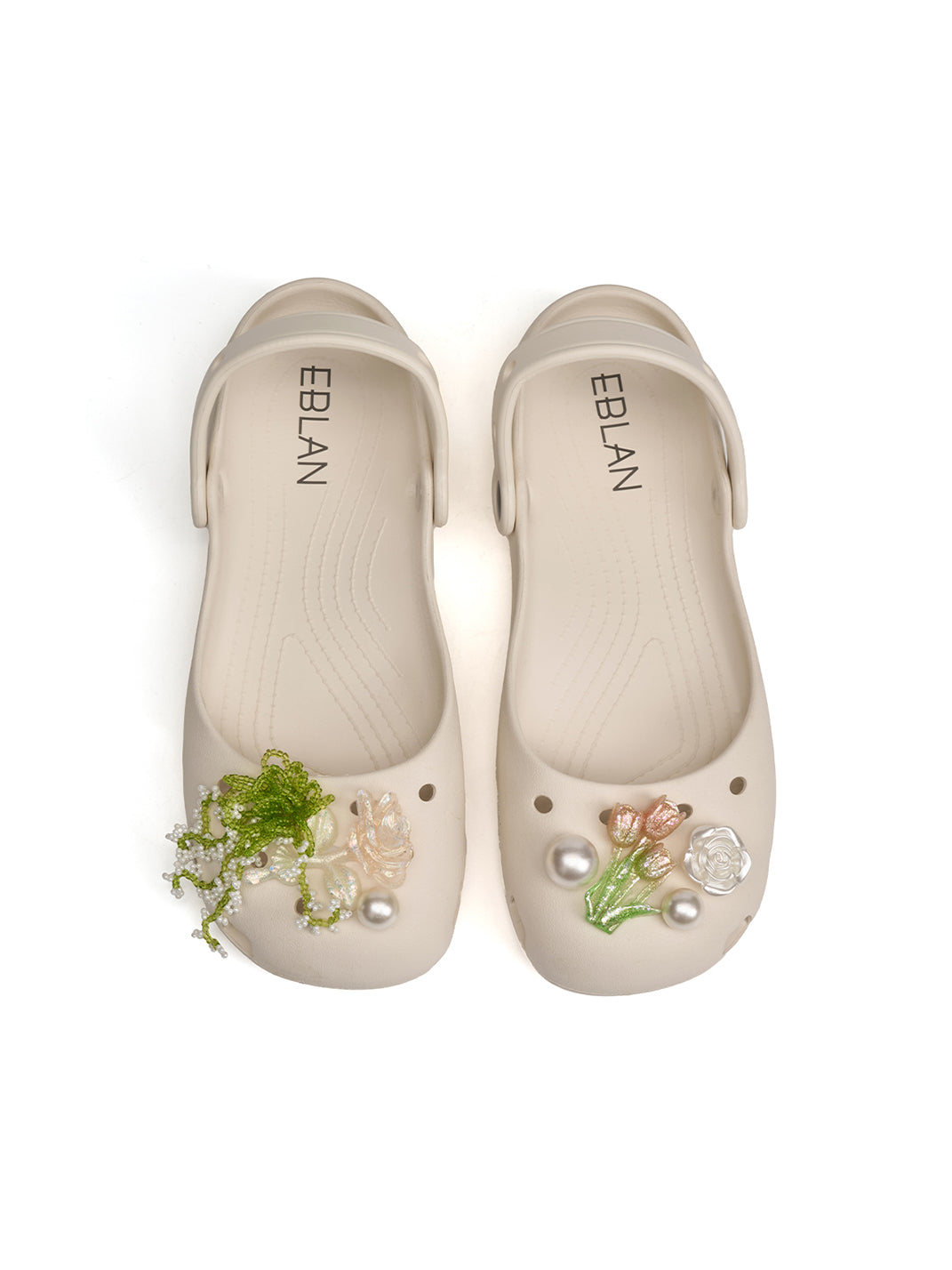 Mary Jane Style Breathable Slide Sandals-Beige - Skipkicks