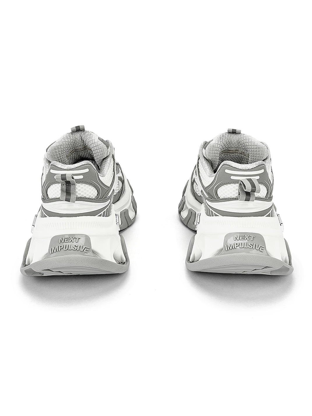 Gray-Teal Papillon Platform Sneakers