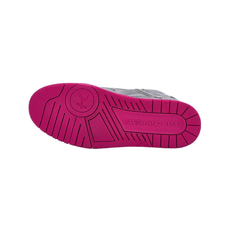Grey and Pink Classic Low Top Sneakers - Skipkicks