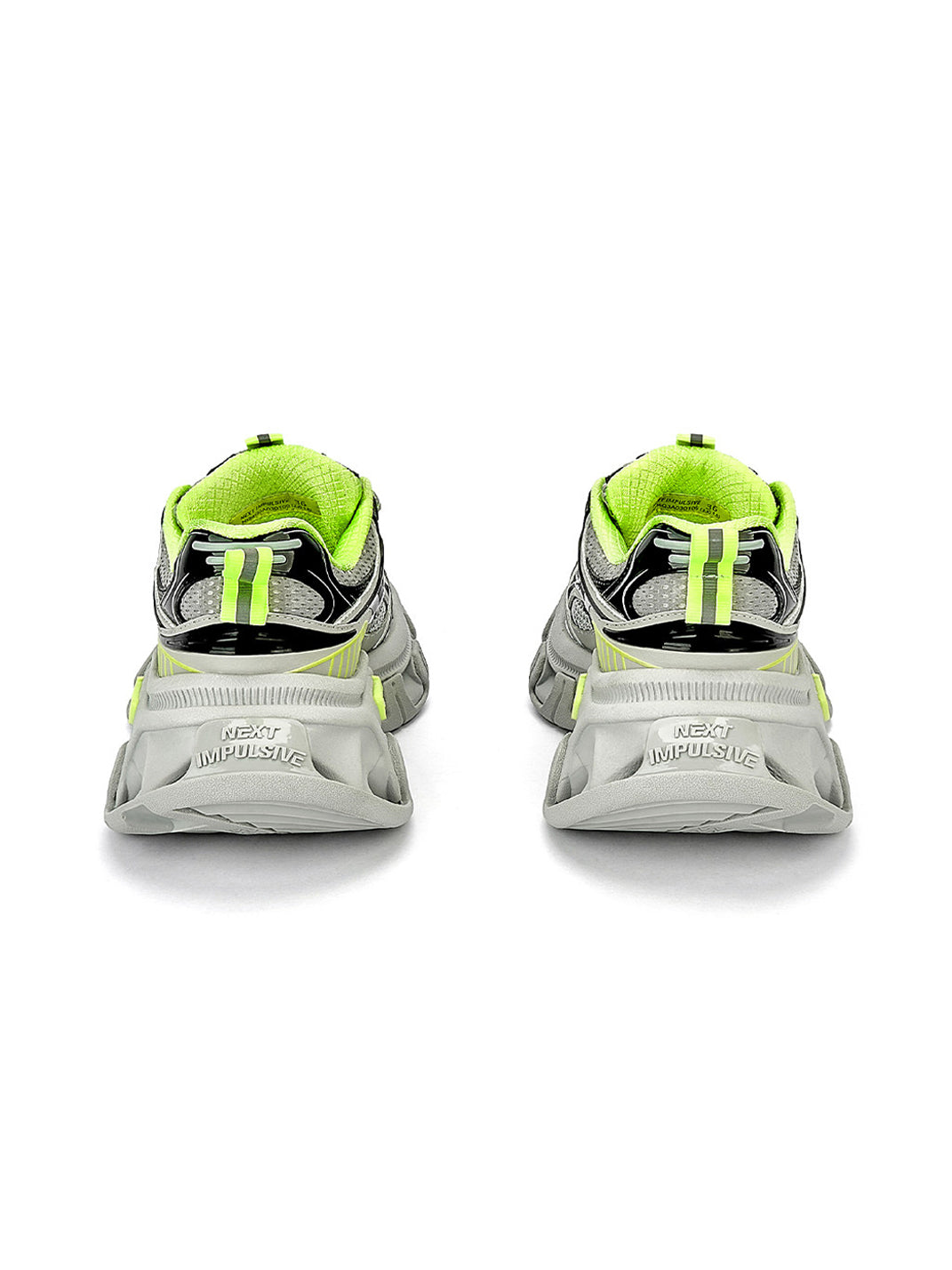 Gray-Teal Papillon Platform Sneakers